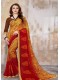 Yellow Weightless Printed Embroidered Saree with Border 