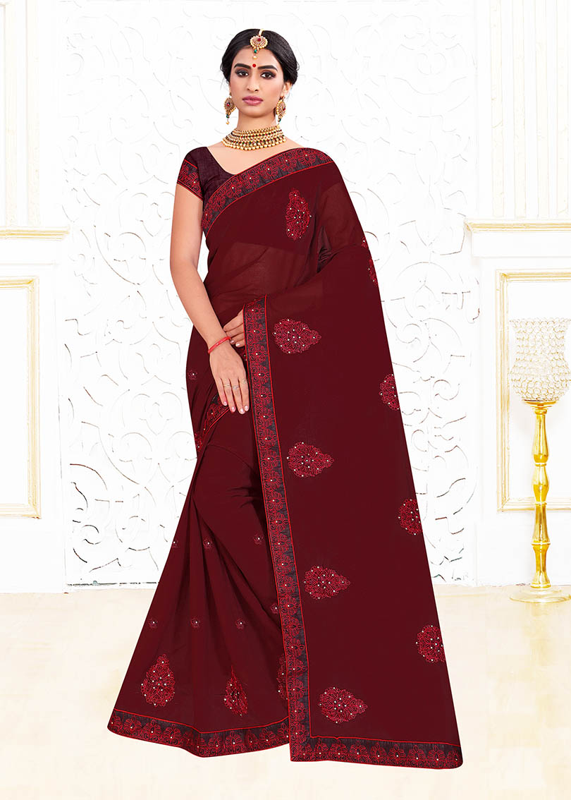 gun master 10 all saree catalogues dyed sarees with lace embriodery diamond work karishmaprints 224